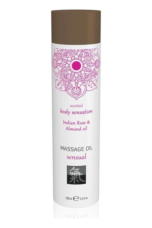 Ulei pentru masaj SHIATSU Sensual cu aroma de trandafir indian si migdale, 100 ml